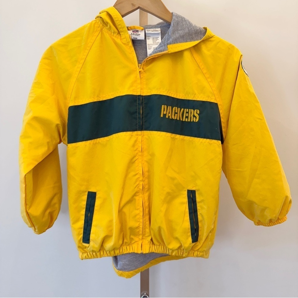 VINTAGE!! NFL Green Bay Packers Apparel Kids Full Zip Jacket Size S Casual